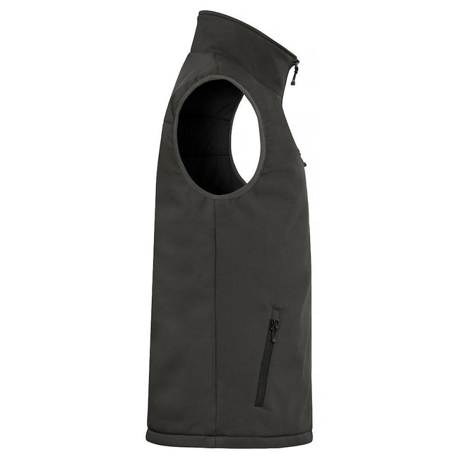 Dark Grey - Side - Clique Mens Softshell Padded Vest