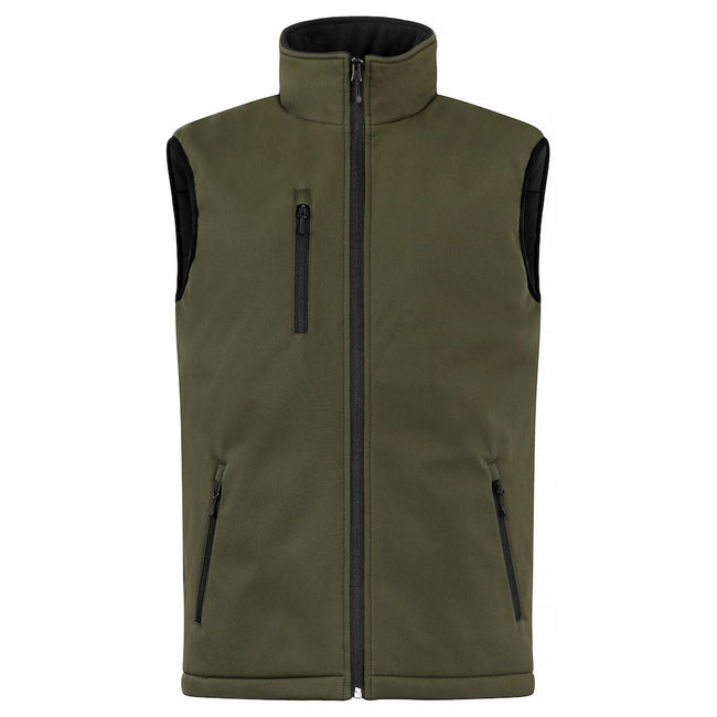 Fog Green - Front - Clique Mens Softshell Padded Vest