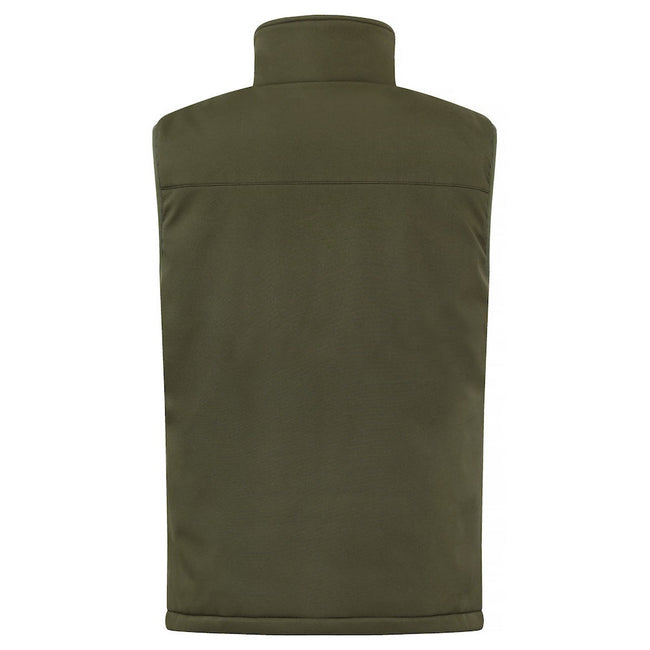 Fog Green - Back - Clique Mens Softshell Padded Vest