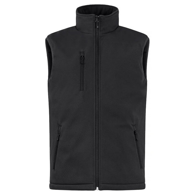 Black - Front - Clique Mens Softshell Padded Vest
