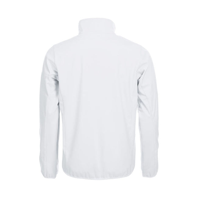 White - Back - Clique Mens Basic Soft Shell Jacket