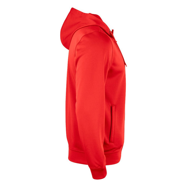 Red - Side - Clique Mens Basic Active Full Zip Hoodie