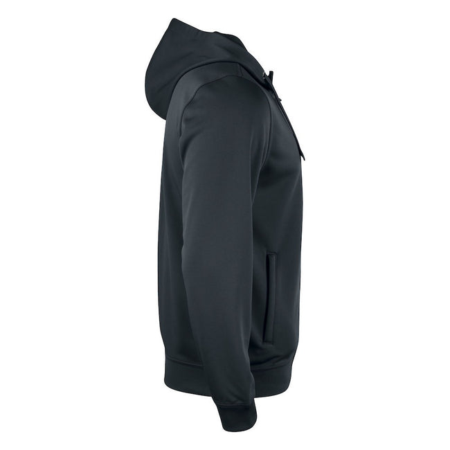Black - Side - Clique Mens Basic Active Full Zip Hoodie