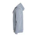 Grey Melange - Side - Clique Childrens-Kids Basic Hoodie