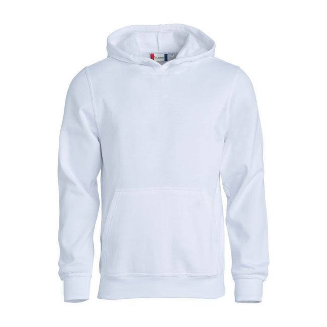 White - Front - Clique Childrens-Kids Basic Hoodie