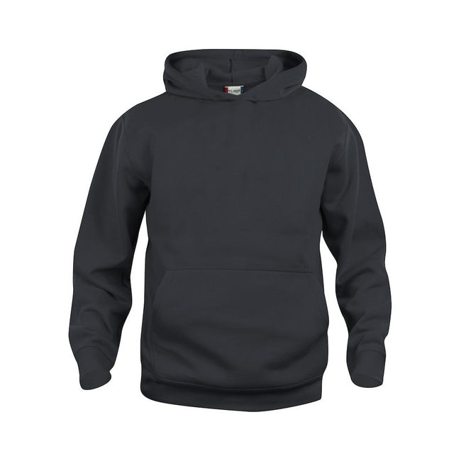 Black - Front - Clique Childrens-Kids Basic Hoodie