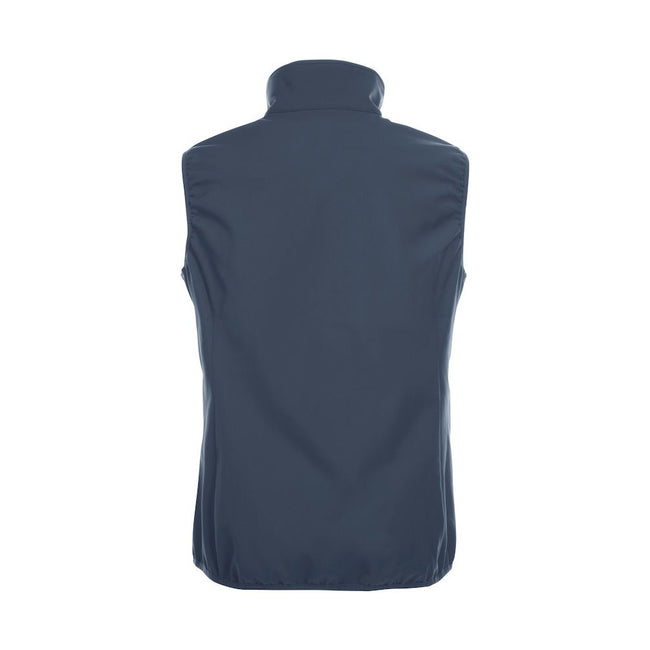 Dark Navy - Back - Clique Womens-Ladies Plain Softshell Vest