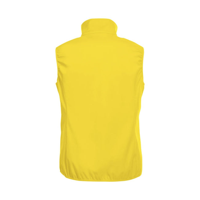 Lemon Yellow - Back - Clique Womens-Ladies Plain Softshell Vest