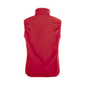 Red - Back - Clique Womens-Ladies Plain Softshell Vest