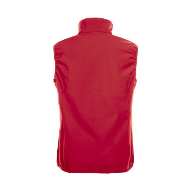 Red - Back - Clique Womens-Ladies Plain Softshell Vest