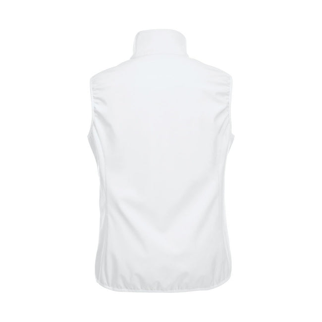 White - Back - Clique Womens-Ladies Plain Softshell Vest