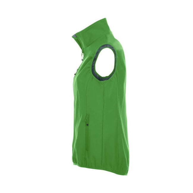 Apple Green - Side - Clique Womens-Ladies Plain Softshell Vest