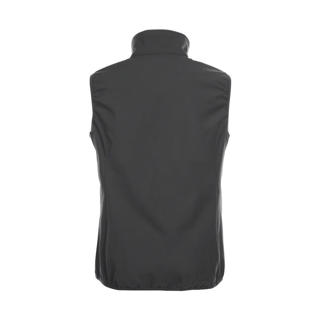 Black - Back - Clique Womens-Ladies Plain Softshell Vest