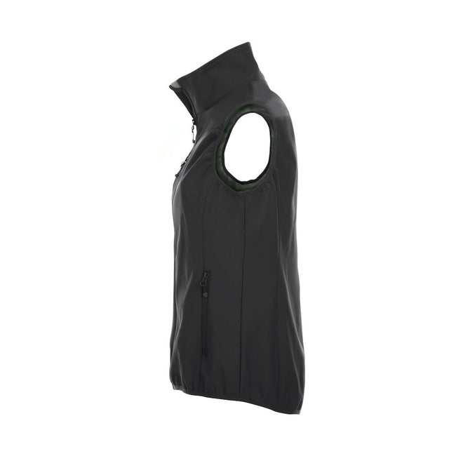 Black - Side - Clique Womens-Ladies Plain Softshell Vest