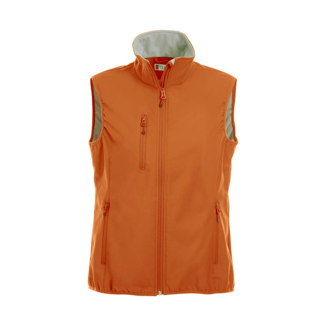 Blood Orange - Front - Clique Womens-Ladies Plain Softshell Vest