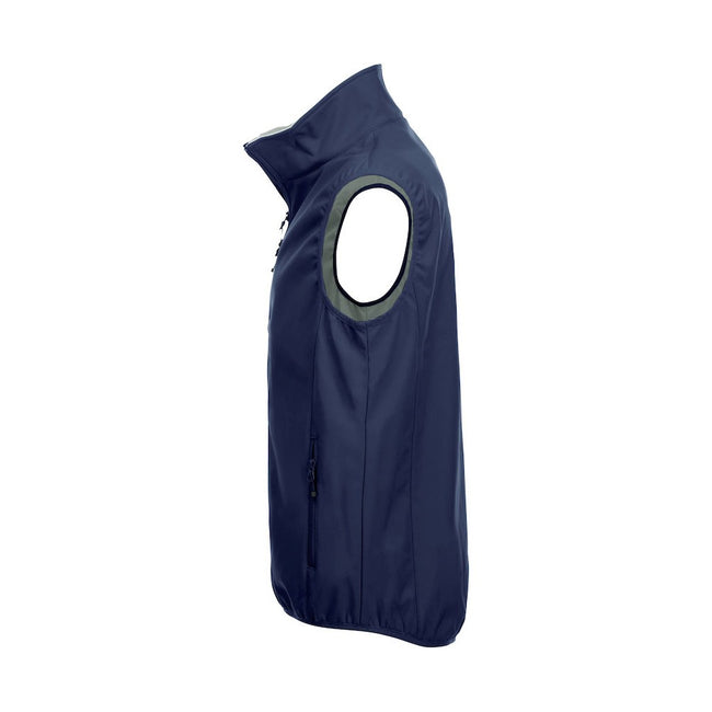 Dark Navy - Side - Clique Mens Basic Softshell Vest