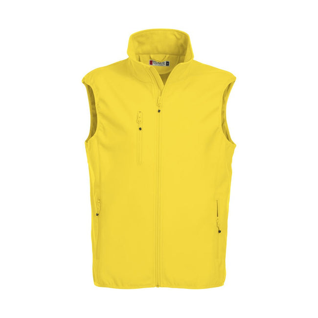 Lemon Yellow - Front - Clique Mens Basic Softshell Vest