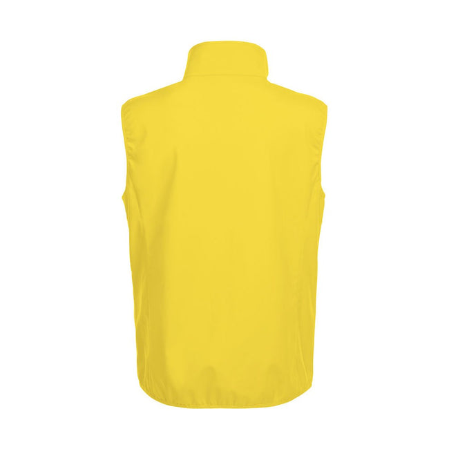 Lemon Yellow - Back - Clique Mens Basic Softshell Vest