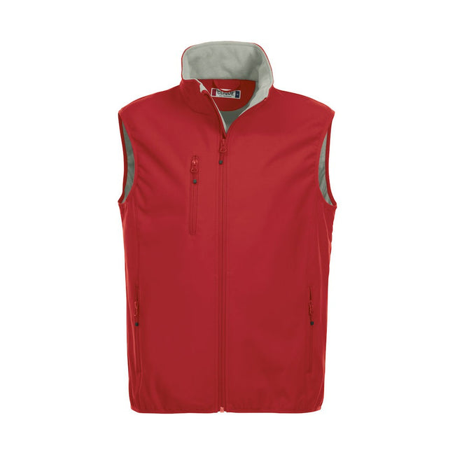 Red - Front - Clique Mens Basic Softshell Vest