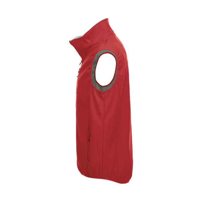 Red - Side - Clique Mens Basic Softshell Vest