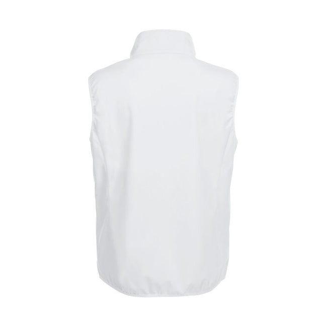 White - Back - Clique Mens Basic Softshell Vest