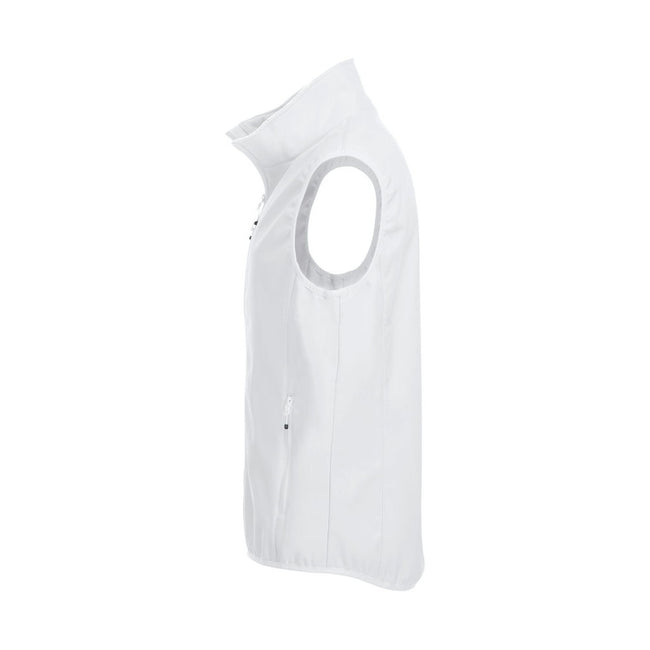 White - Side - Clique Mens Basic Softshell Vest