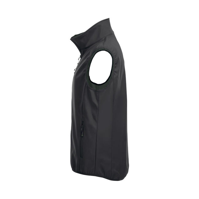 Black - Side - Clique Mens Basic Softshell Vest