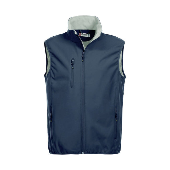 Dark Navy - Front - Clique Mens Basic Softshell Vest