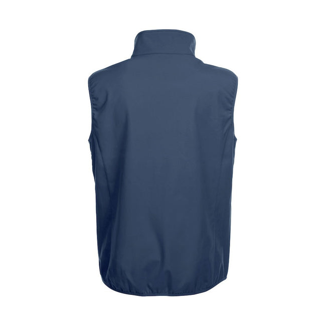Dark Navy - Back - Clique Mens Basic Softshell Vest