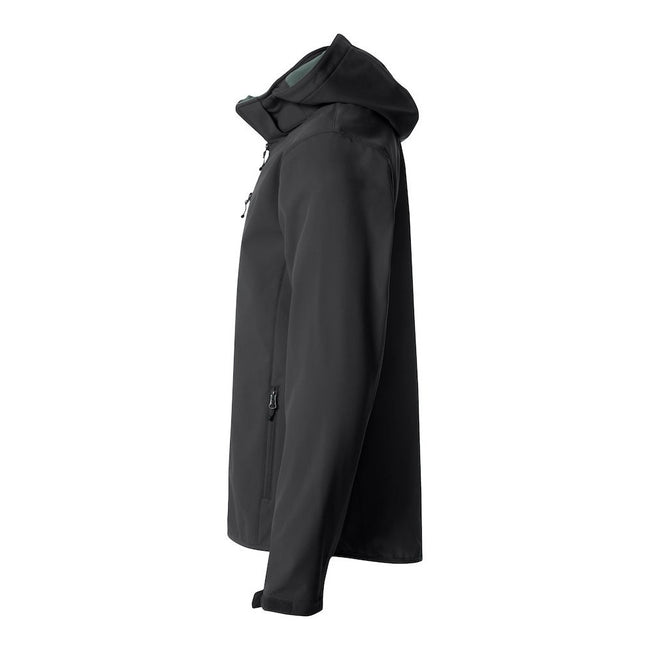 Black - Side - Clique Mens Soft Shell Jacket