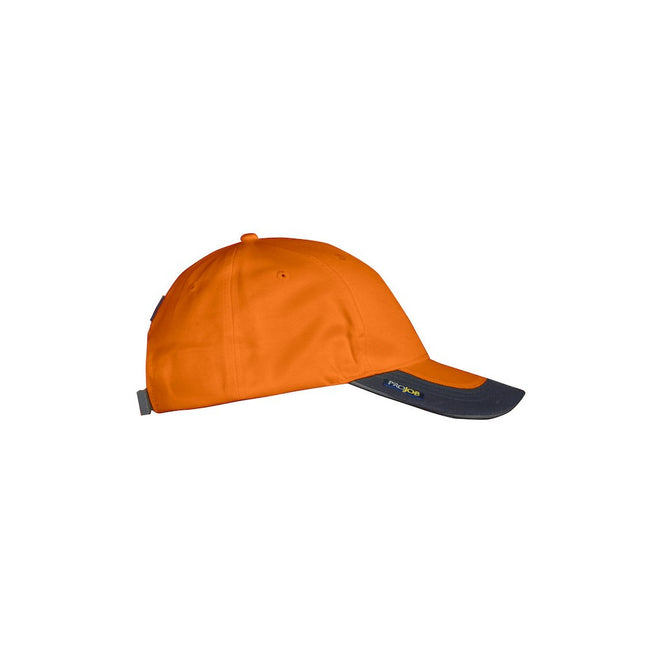 Orange-Navy - Side - Projob Unisex Adult Cap