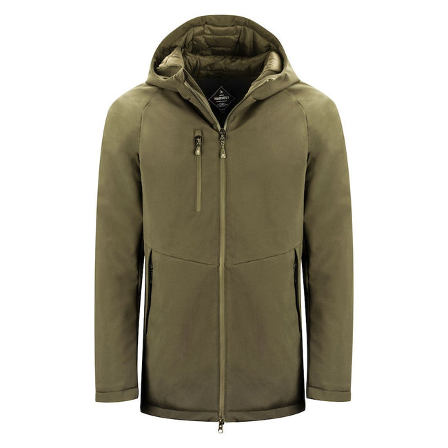 Moss Green - Front - James Harvest Mens Winchester Padded Jacket