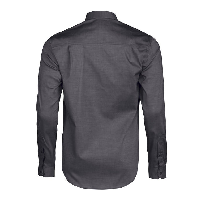 Gray - Back - James Harvest Mens Redding Formal Shirt