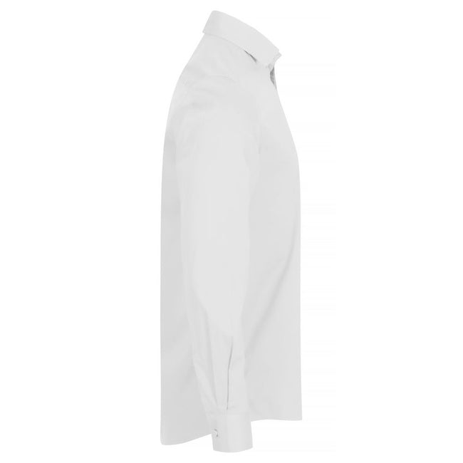 White - Side - Clique Mens Stretch Formal Shirt