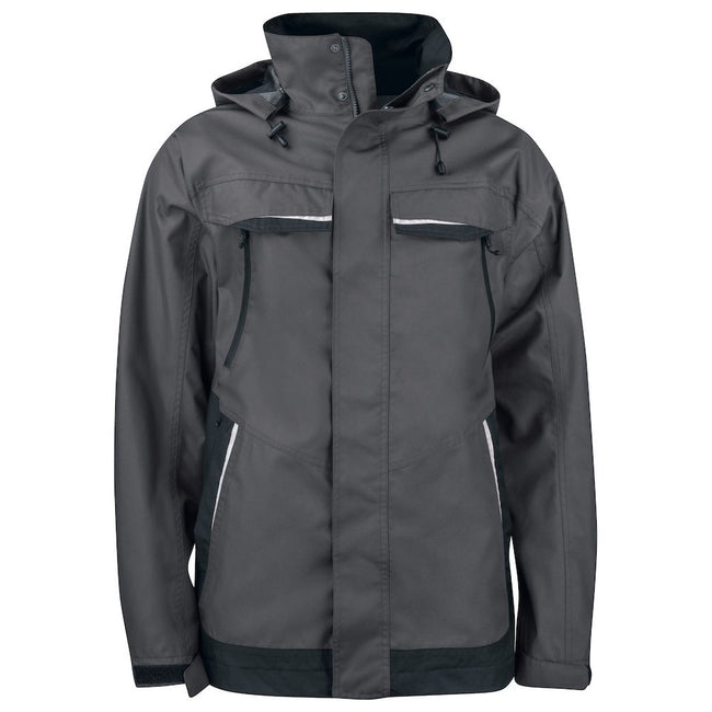 Gray - Front - Projob Mens Waterproof Padded Jacket