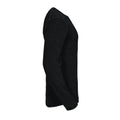 Black - Side - Projob Mens Wool Round Neck Thermal Top