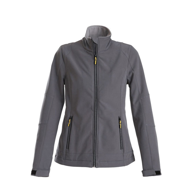 Steel Grey - Front - Printer Womens-Ladies Trial Soft Shell Jacket