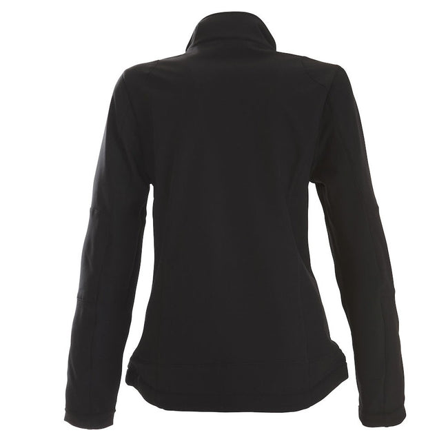 Black - Back - Printer Womens-Ladies Trial Soft Shell Jacket