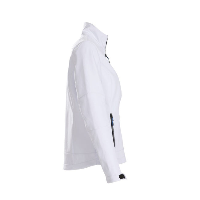 White - Side - Printer Womens-Ladies Trial Soft Shell Jacket