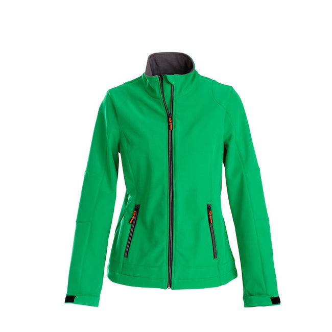 Fresh Green - Front - Printer Womens-Ladies Trial Soft Shell Jacket