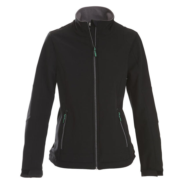 Black - Front - Printer Womens-Ladies Trial Soft Shell Jacket