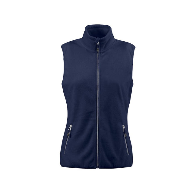 Navy - Front - Printer RED Womens-Ladies Sideflip Body Warmer