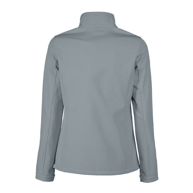Metal Grey - Back - Printer RED Womens-Ladies Vert Soft Shell Jacket