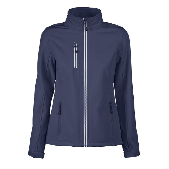 Navy - Front - Printer RED Womens-Ladies Vert Soft Shell Jacket
