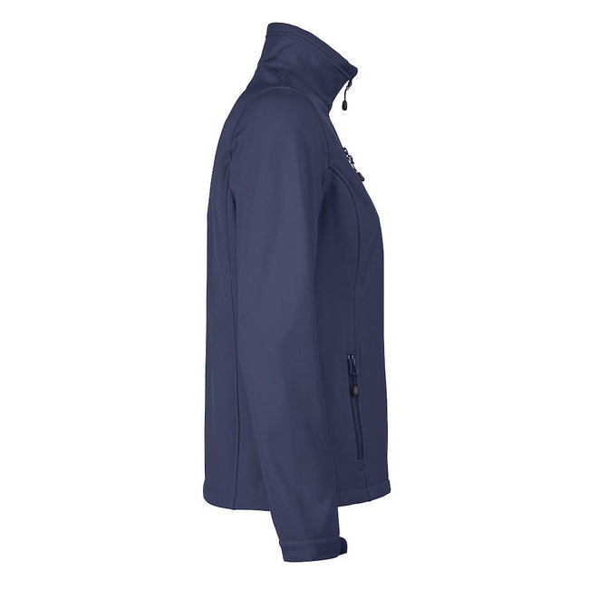 Navy - Side - Printer RED Womens-Ladies Vert Soft Shell Jacket