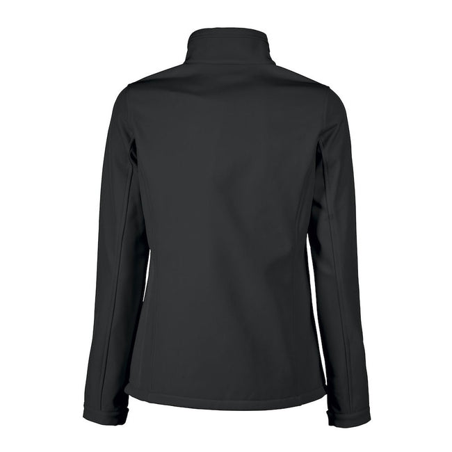 Black - Back - Printer RED Womens-Ladies Vert Soft Shell Jacket