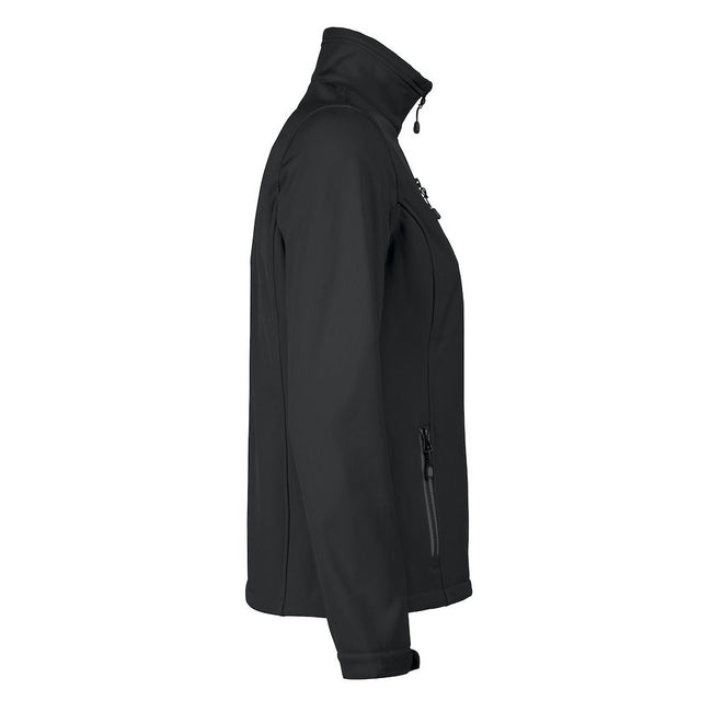 Black - Side - Printer RED Womens-Ladies Vert Soft Shell Jacket