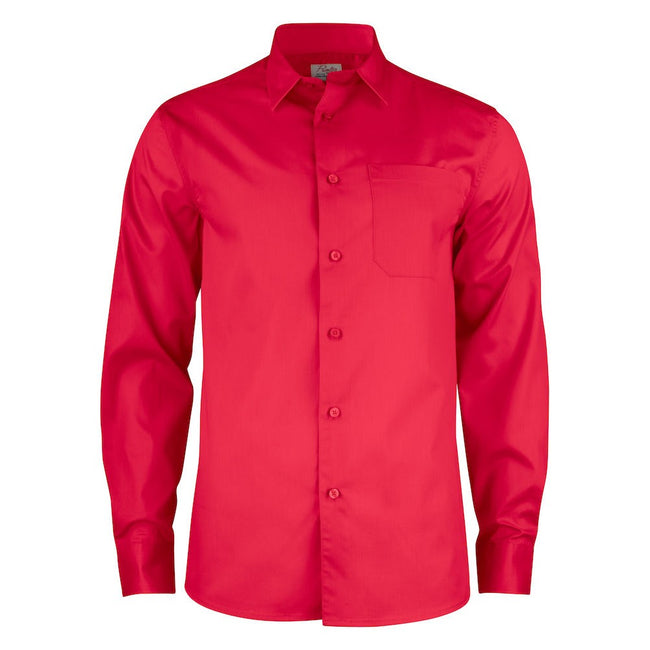 Red - Front - Printer Mens Point Formal Shirt