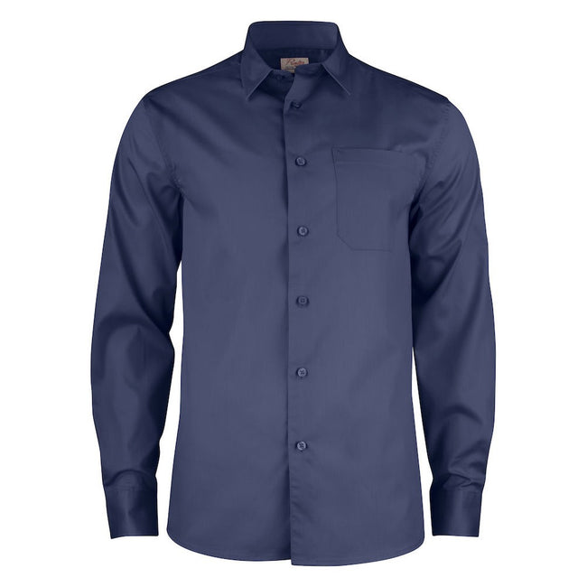 Navy - Front - Printer Mens Point Formal Shirt