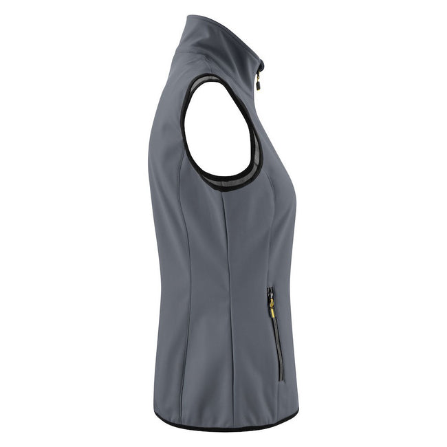 Steel Grey - Side - Printer Womens-Ladies Trial Softshell Vest